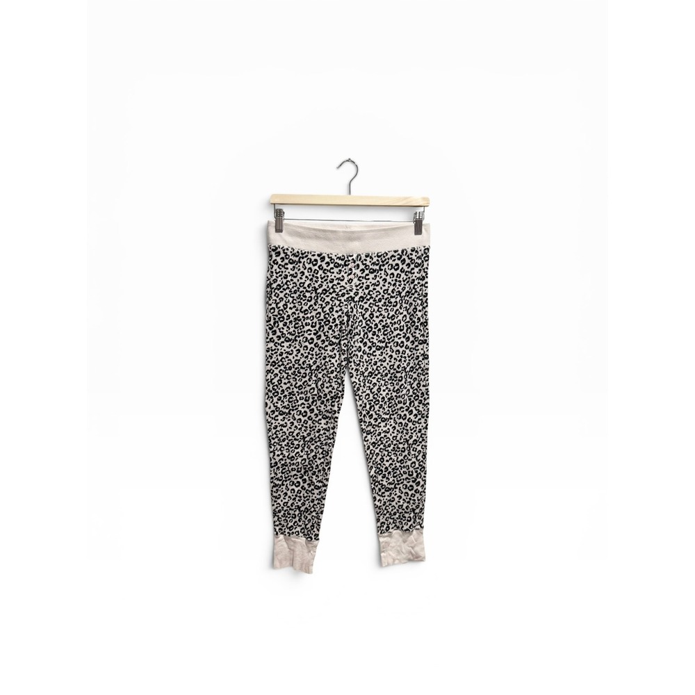 Y2K Victoria's Secret Leopard Print Waffle Knit Thermal Pajama Pants S